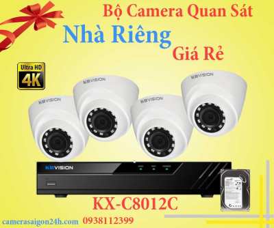Lắp camera wifi giá rẻ Bộ Camera Dome 4K Cao Cấp Kbvision,kbvision kx-c8012c,kx-c8012c,camera cao cấp cho tiện vàng,camera sắc nét cho tiệm vàng,camera 4K giá rẻ